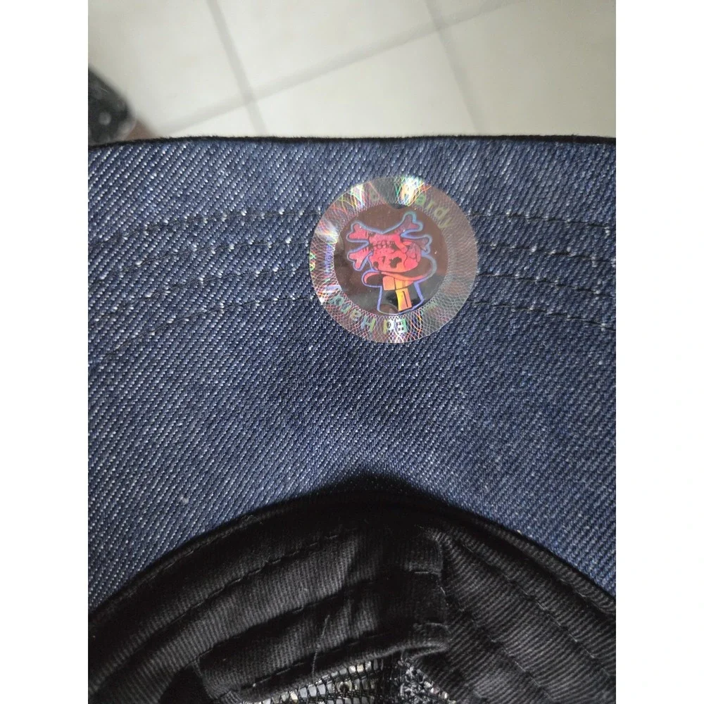 VTG Y2K Ed Hardy Rhinestones With Rose Love Kills Slowly Trucker Hat Snapback